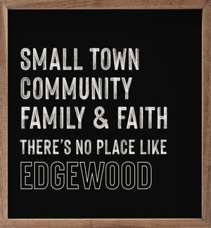 Personalized Town Small Town Black